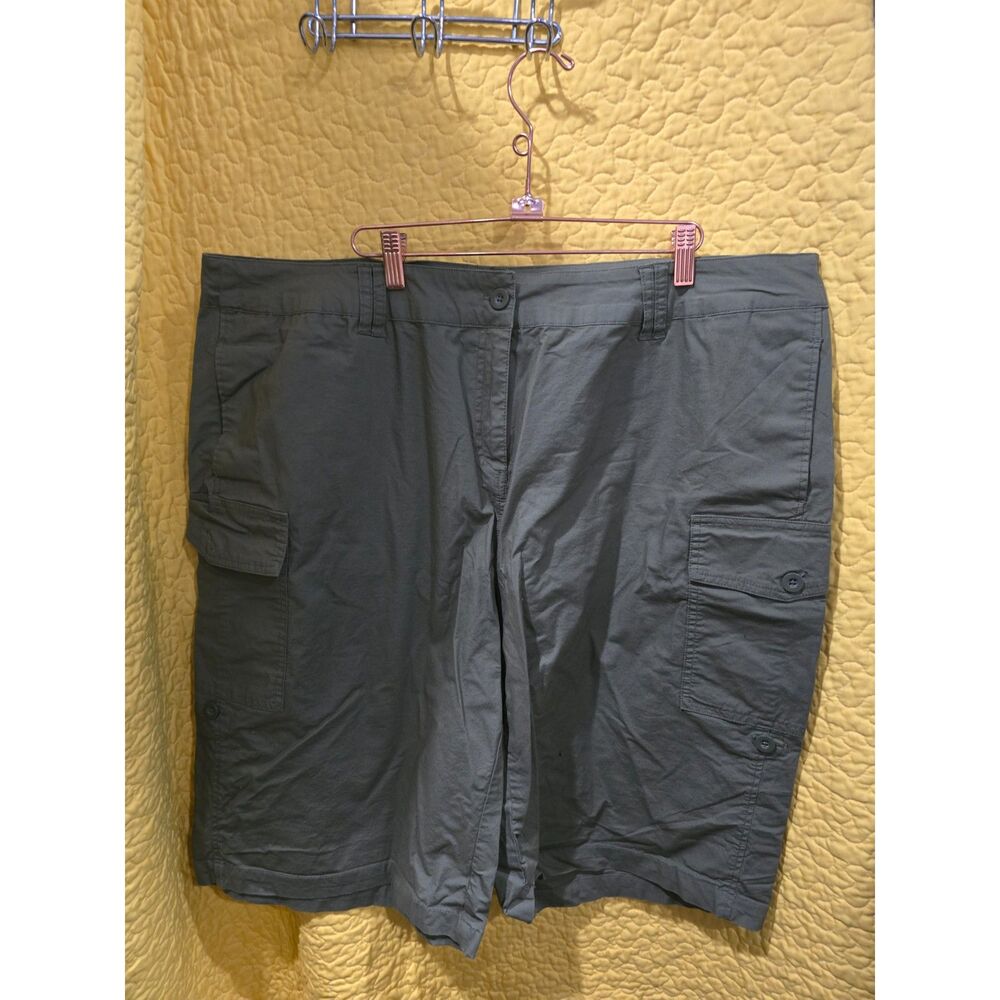 EUC Ellos Cargo Shorts Olive Green Sz 22 D-55
